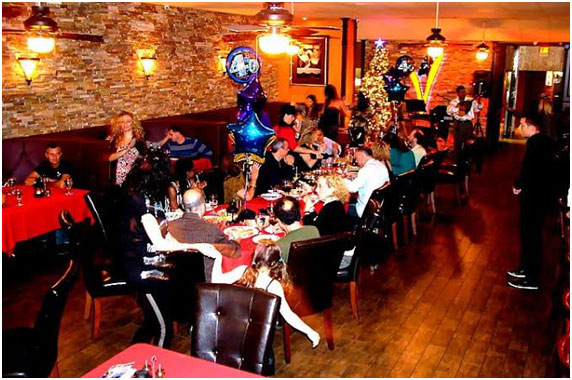 What is the Five Steps Process to Book a Party in a Restaurant?